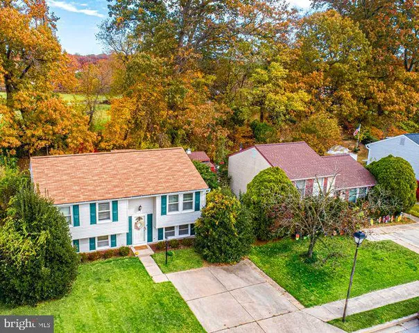 an aerial view of multiple house