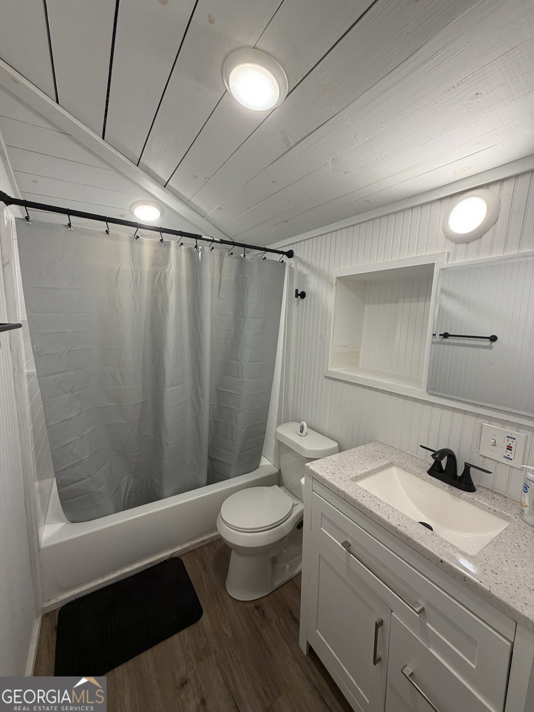 2936 Whitesville Road LaGrange, GA 30240 - Photo 33 of 42 a bathroom with a granite countertop sink toilet and shower