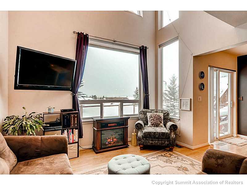 820 Alpine Road Dillon, CO 80435 - Photo 4 of 25 a living room with furniture a flat screen tv and a large window