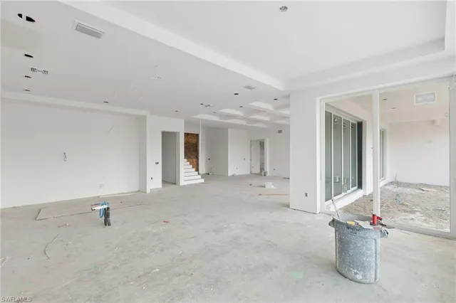 a view of a livingroom with sliding glass door