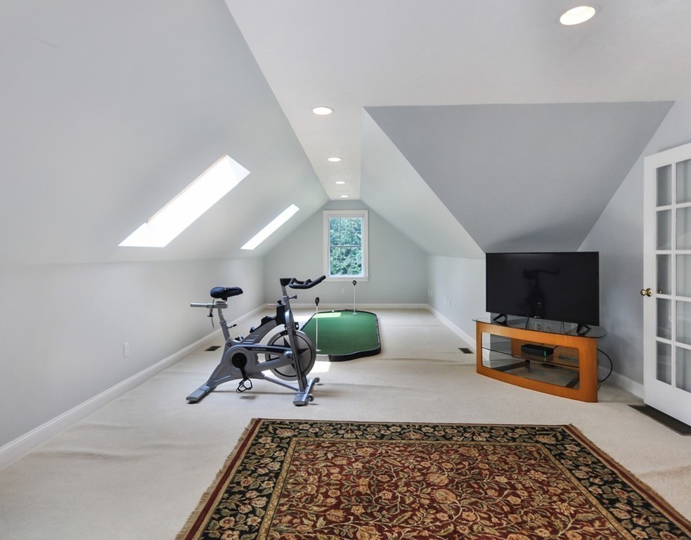 120 Colonial Ridge Drive Boxborough, MA 01719 - Photo 25 of 28 a living room with furniture and a flat screen tv