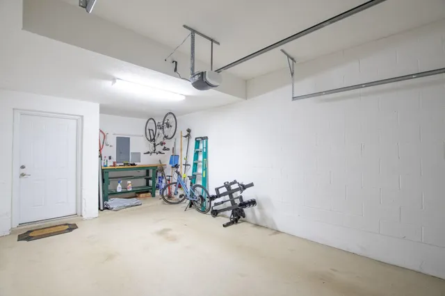 a view of a yard with an trees