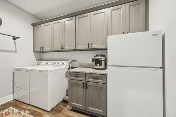 a view of a garage with toys