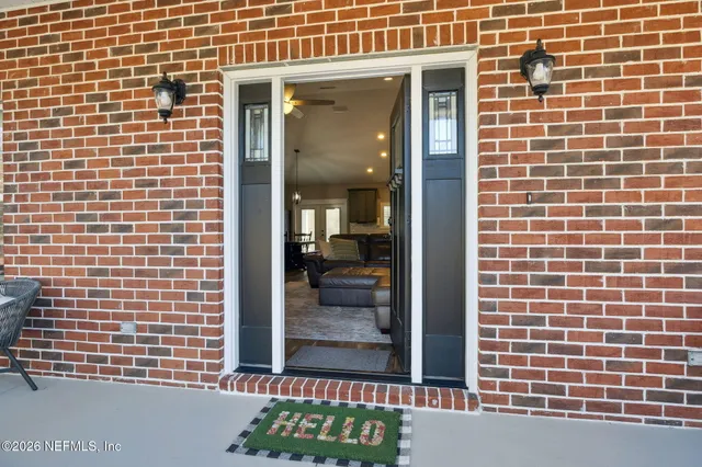 a view of a brick wall