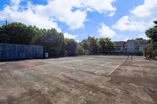 a backyard of a house