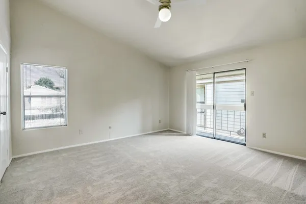 an empty room with a window