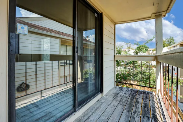 a view of a city from a balcony