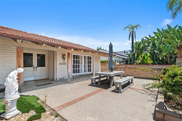 a view of a house with patio