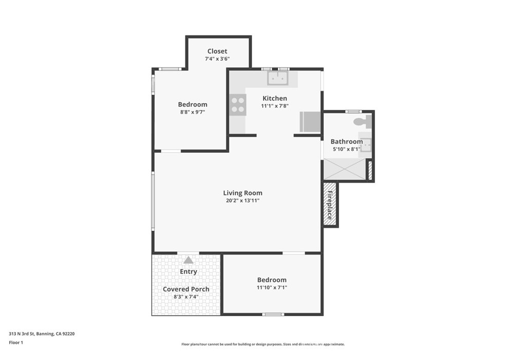 313 North 3rd Street Banning, CA 92220 - Photo 30 of 30 a picture of a floor plan