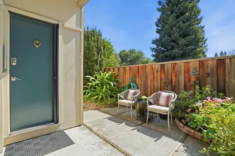 a outdoor space with furniture