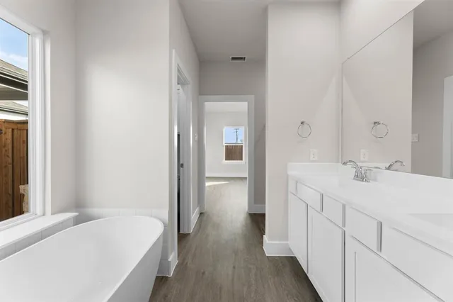 a bathroom with a sink and a bathtub
