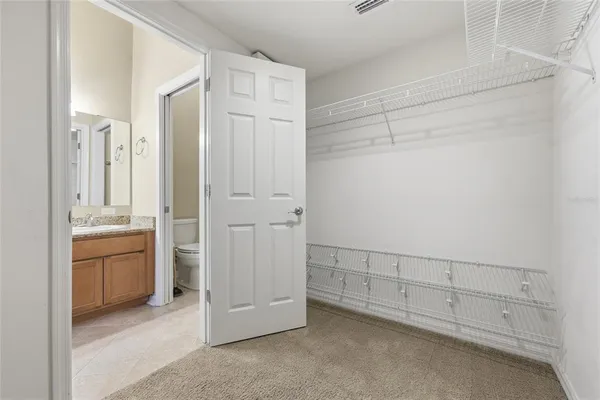 a view of closet area