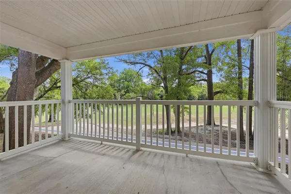 a view of a balcony