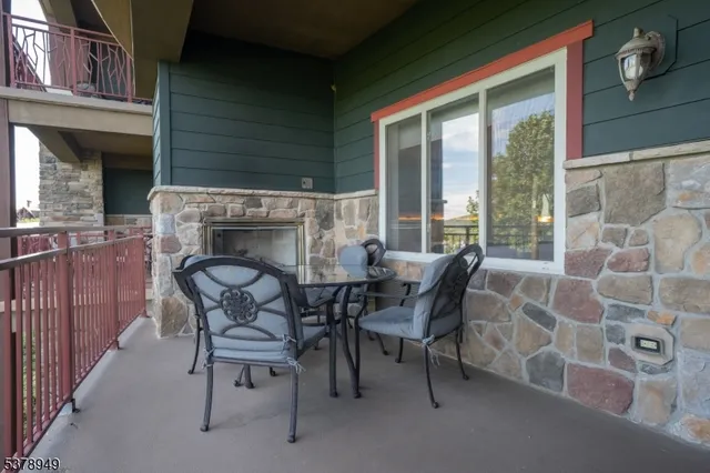 a view of an outdoor seating area
