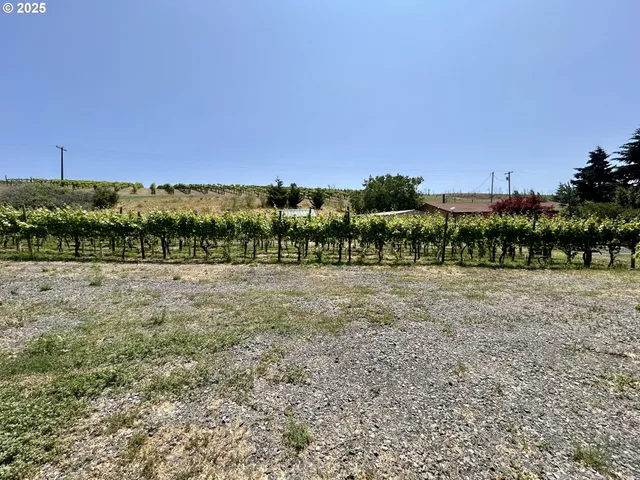 a view of a road with a building in the background