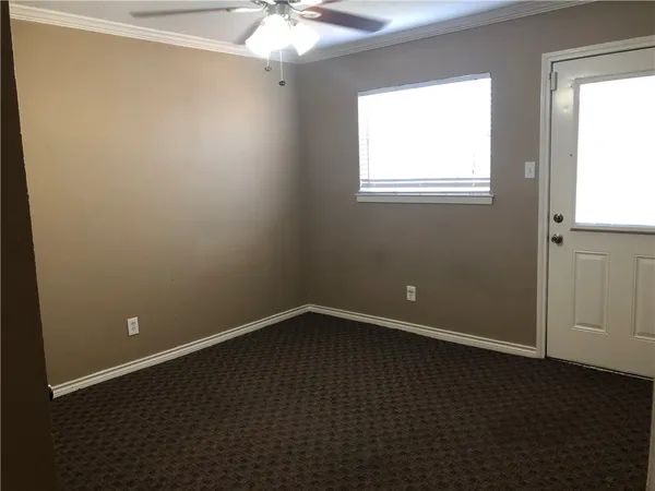 an empty room with a window