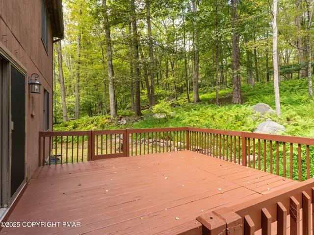 a view of a garden with a fountain