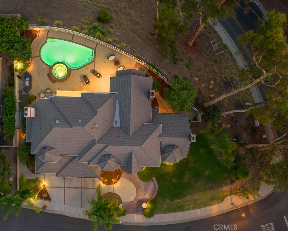 102 Mill Run Monrovia, CA 91016 - Photo 71 of 75 an aerial view of a house with a swimming pool