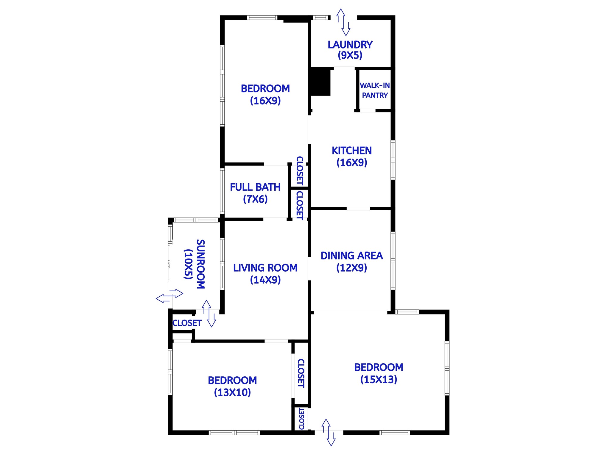 12903 Sandpiper Road Angleton, TX 77515 - Photo 19 of 19 Floor Plan for reference - buyer to verify room dimensions.