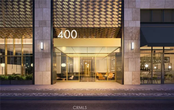 a view of a building entrance