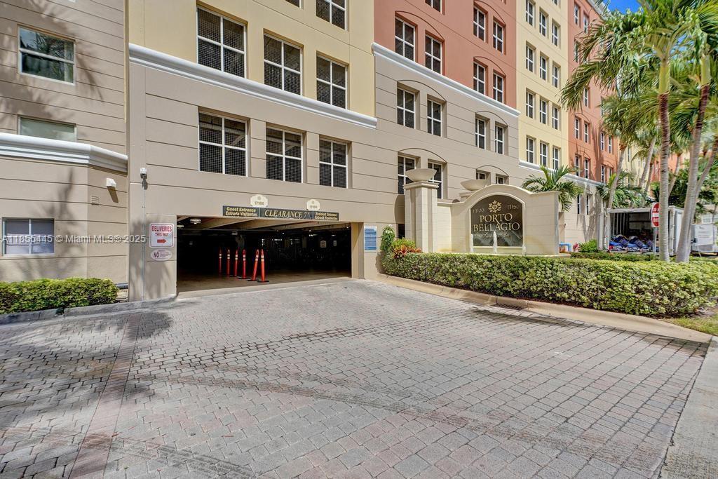 17100 North Bay Road, Unit 1511 Sunny Isles Beach, FL 33160 - Photo 23 of 71 a front view of a building with a garden