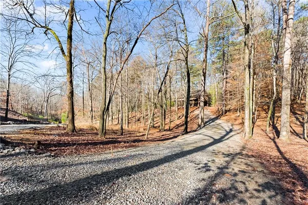 a view of a backyard of the house