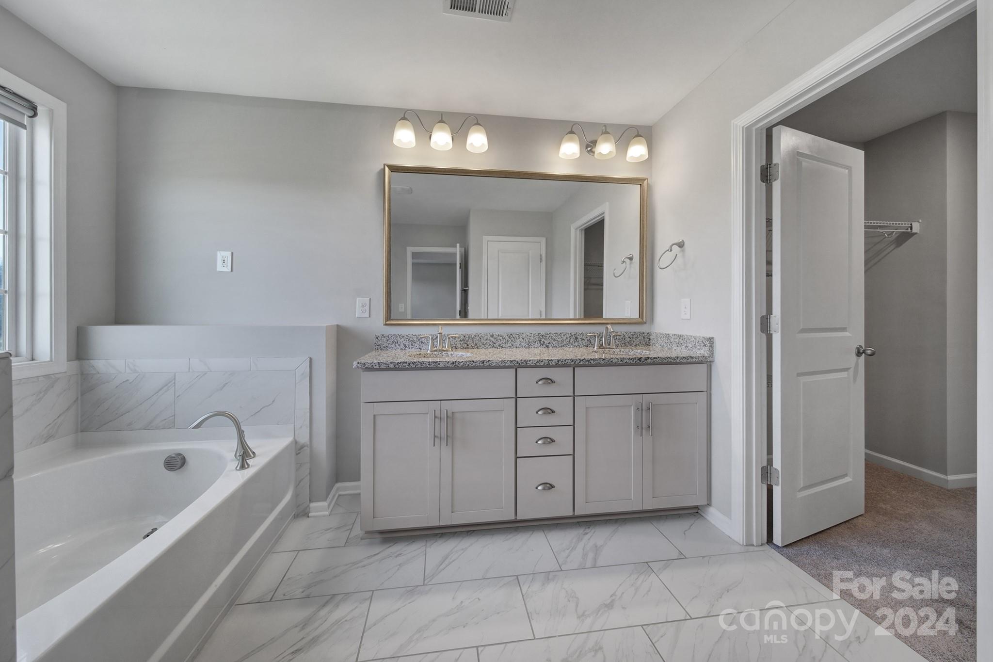 9518 Inverness Bay Road Charlotte, NC 28278 - Photo 27 of 42 a bathroom with a bathtub sink and mirror