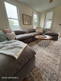 a living room with furniture and a couch