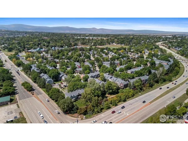 an aerial view of a city