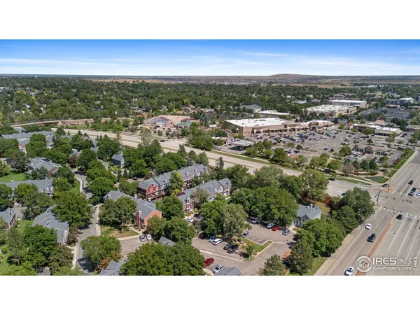 an aerial view of a city