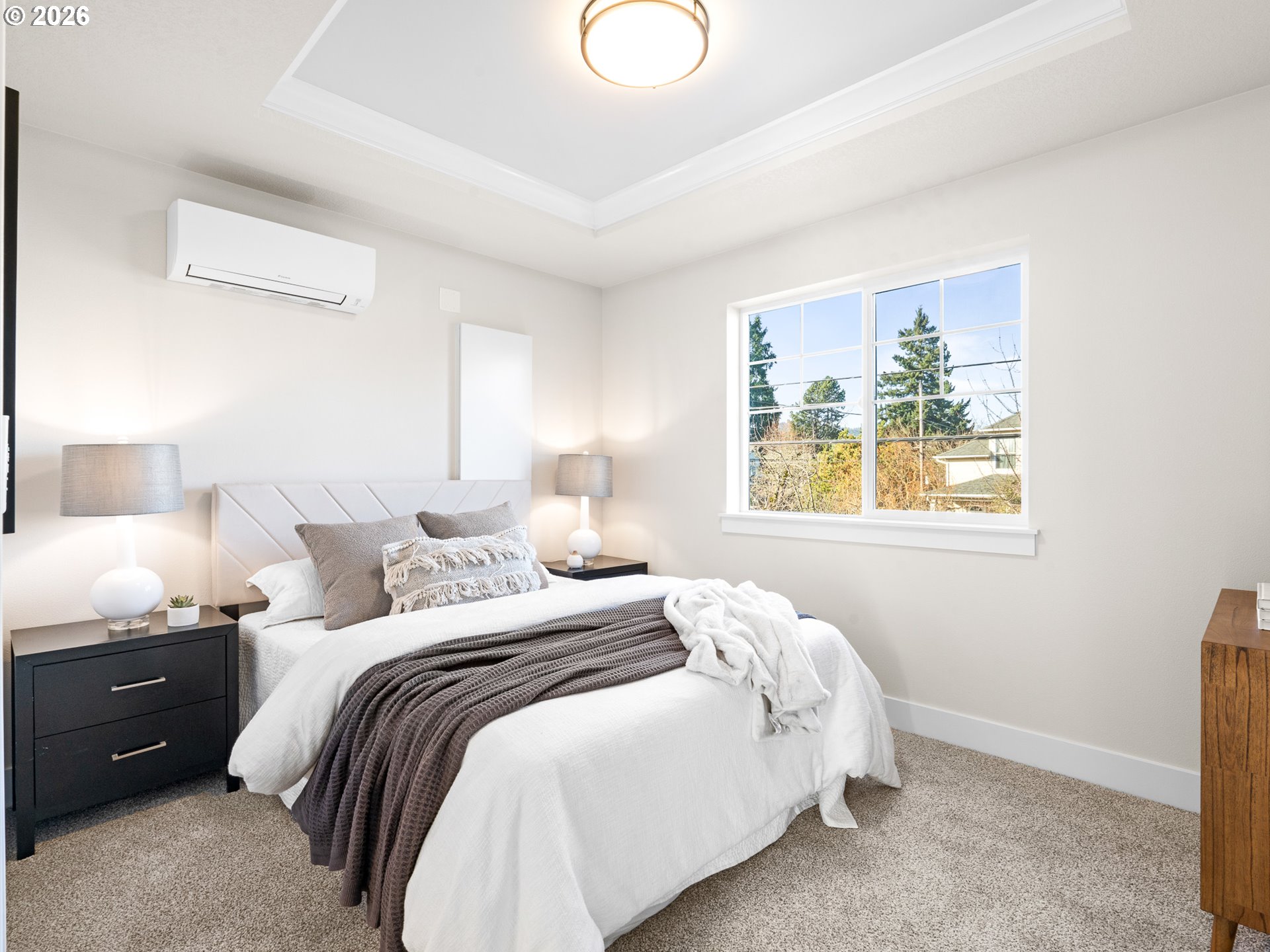 7460 North Polk Avenue Portland, OR 97203 - Photo 13 of 25 a bedroom with a bed and a window