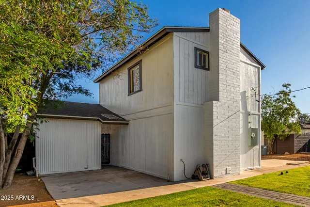 a backyard of a house