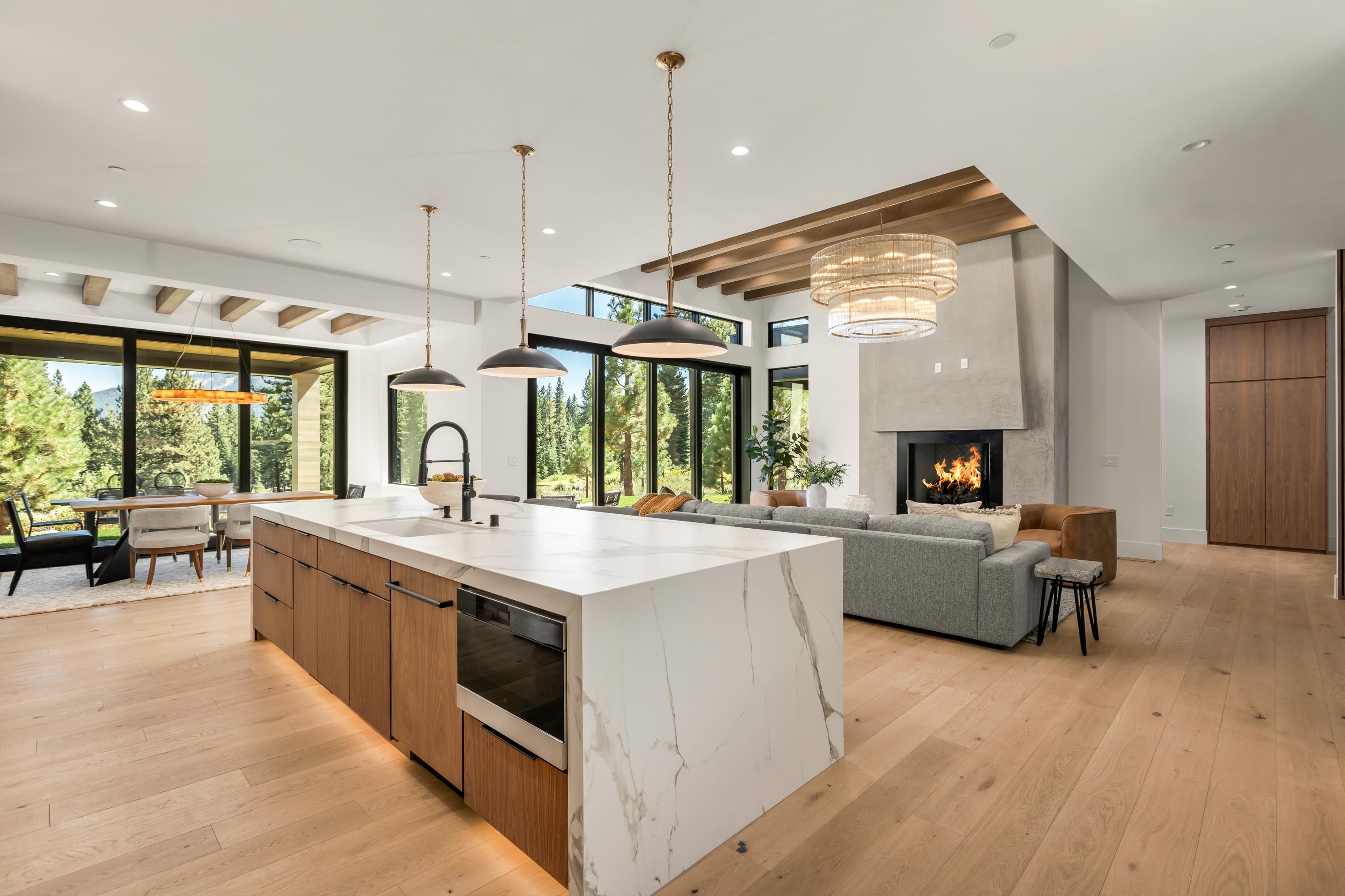 9308 Gaston Court Truckee, CA 96161 - Photo 9 of 28 a large kitchen with kitchen island a large island in it