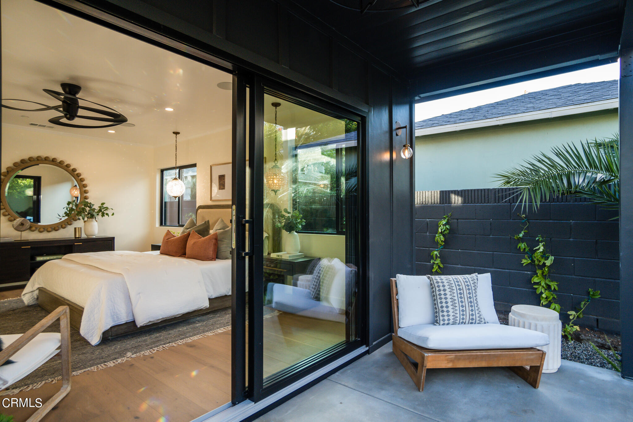 2425 Cooley Place Pasadena, CA 91104 - Photo 52 of 74 a bedroom with a bed and ceiling fan