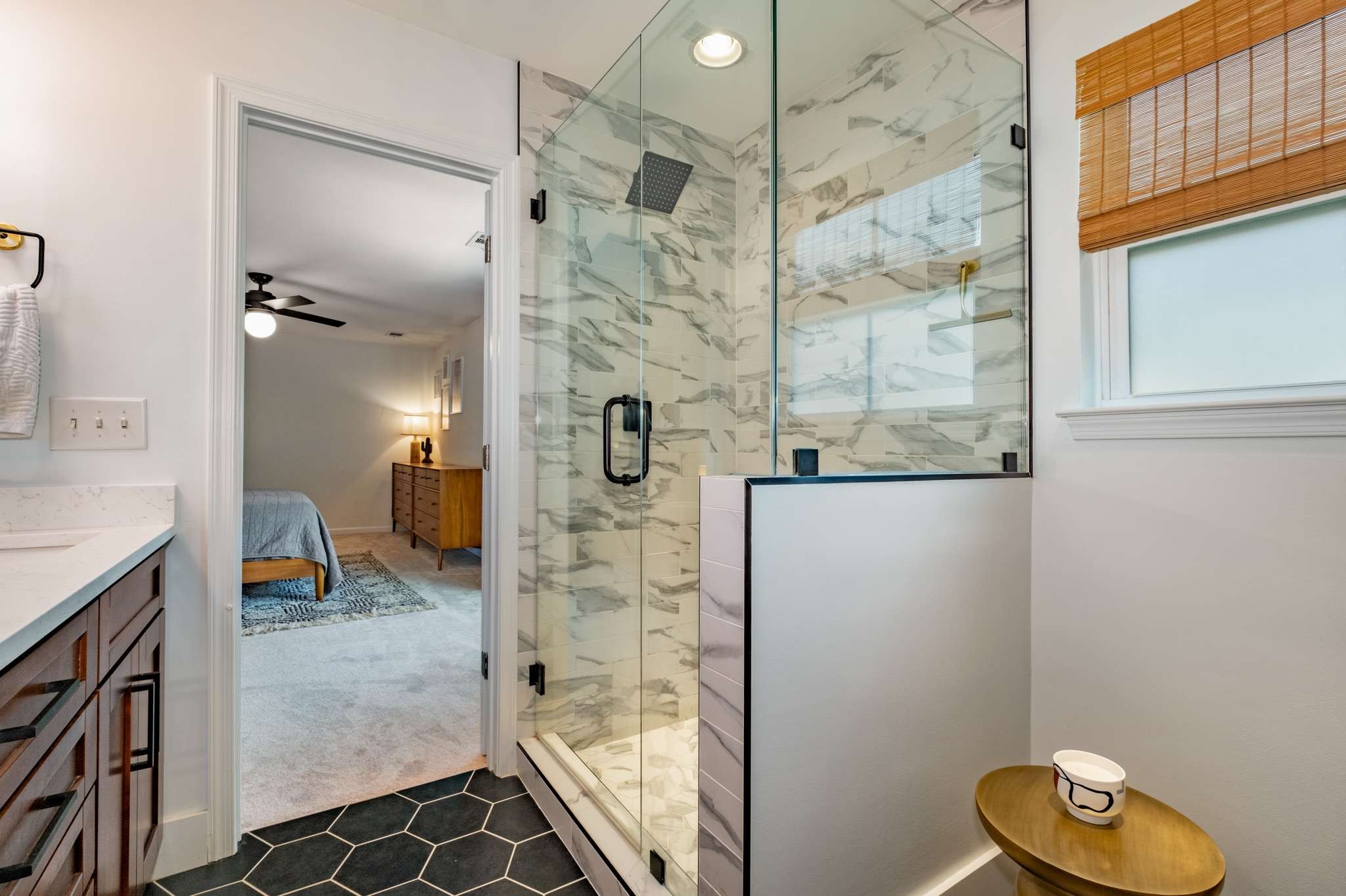 2000 Kingston Place Spring Hill, TN 37174 - Photo 34 of 56 a bathroom with a granite countertop shower a sink and a toilet