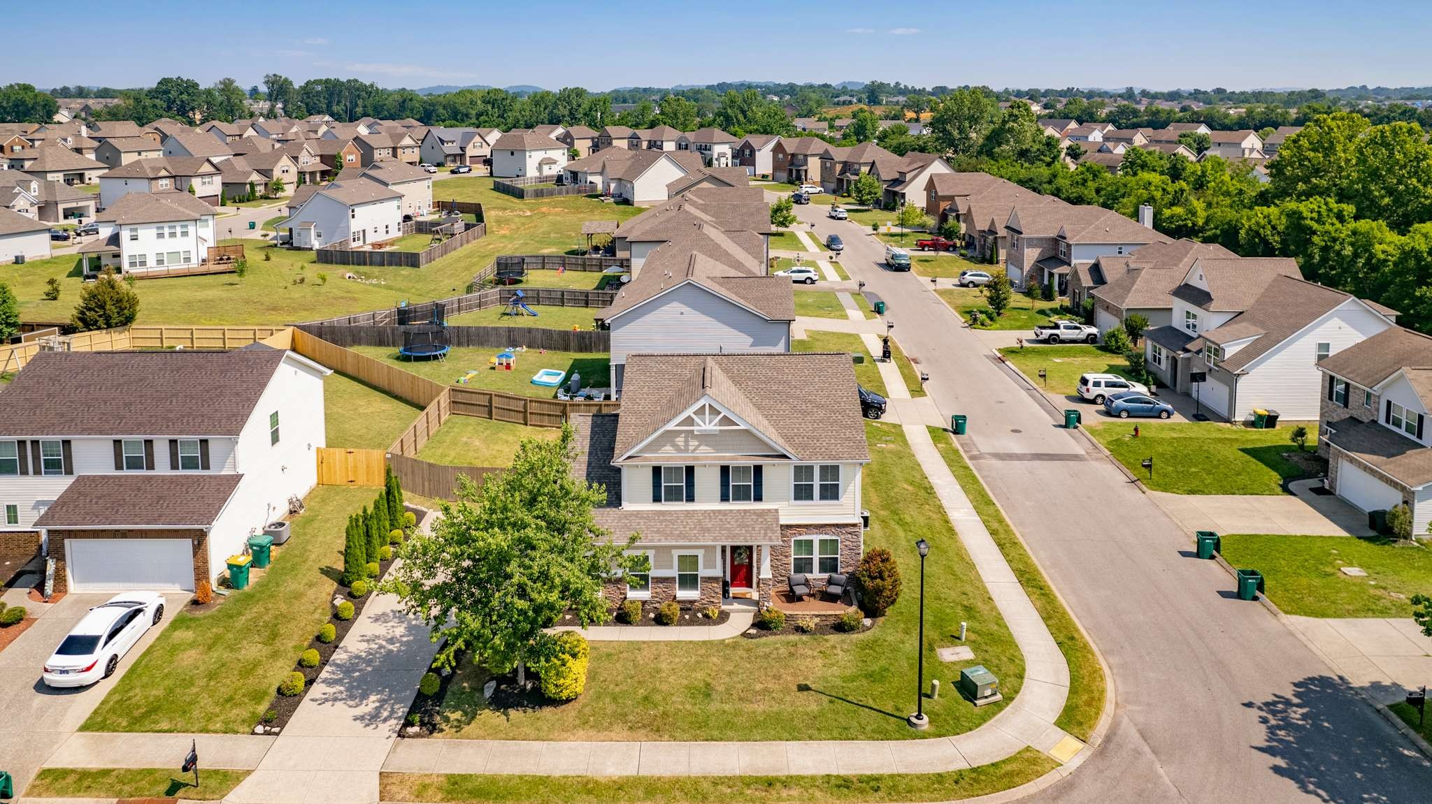 2000 Kingston Place Spring Hill, TN 37174 - Photo 48 of 56 an aerial view of residential houses with outdoor space