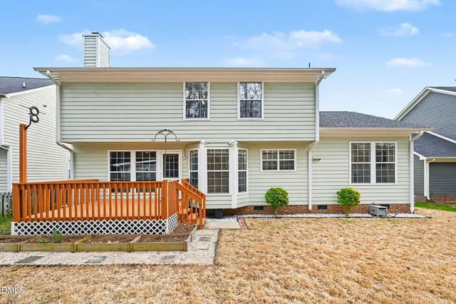 a view of wooden deck