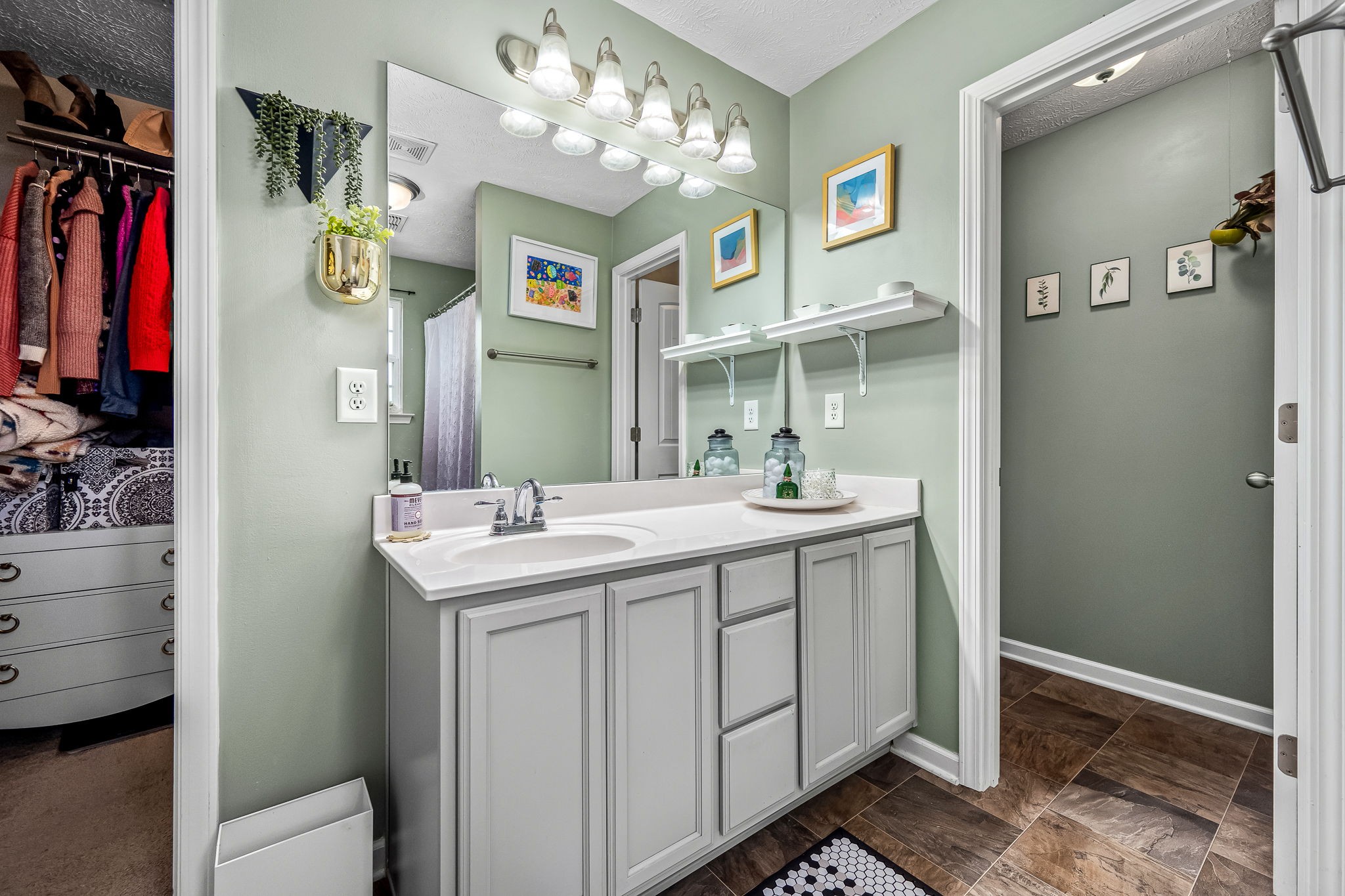 4720 Chelanie Circle Murfreesboro, TN 37129 - Photo 23 of 31 a bathroom with a sink vanity and a mirror