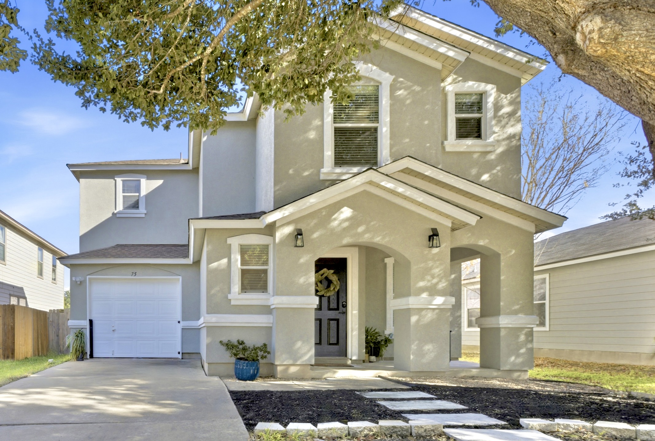 75 Jan Lane Georgetown, TX 78626 - Photo 6 of 32 Mature Trees, long driveway, 1 car garage with automatic door, front porch