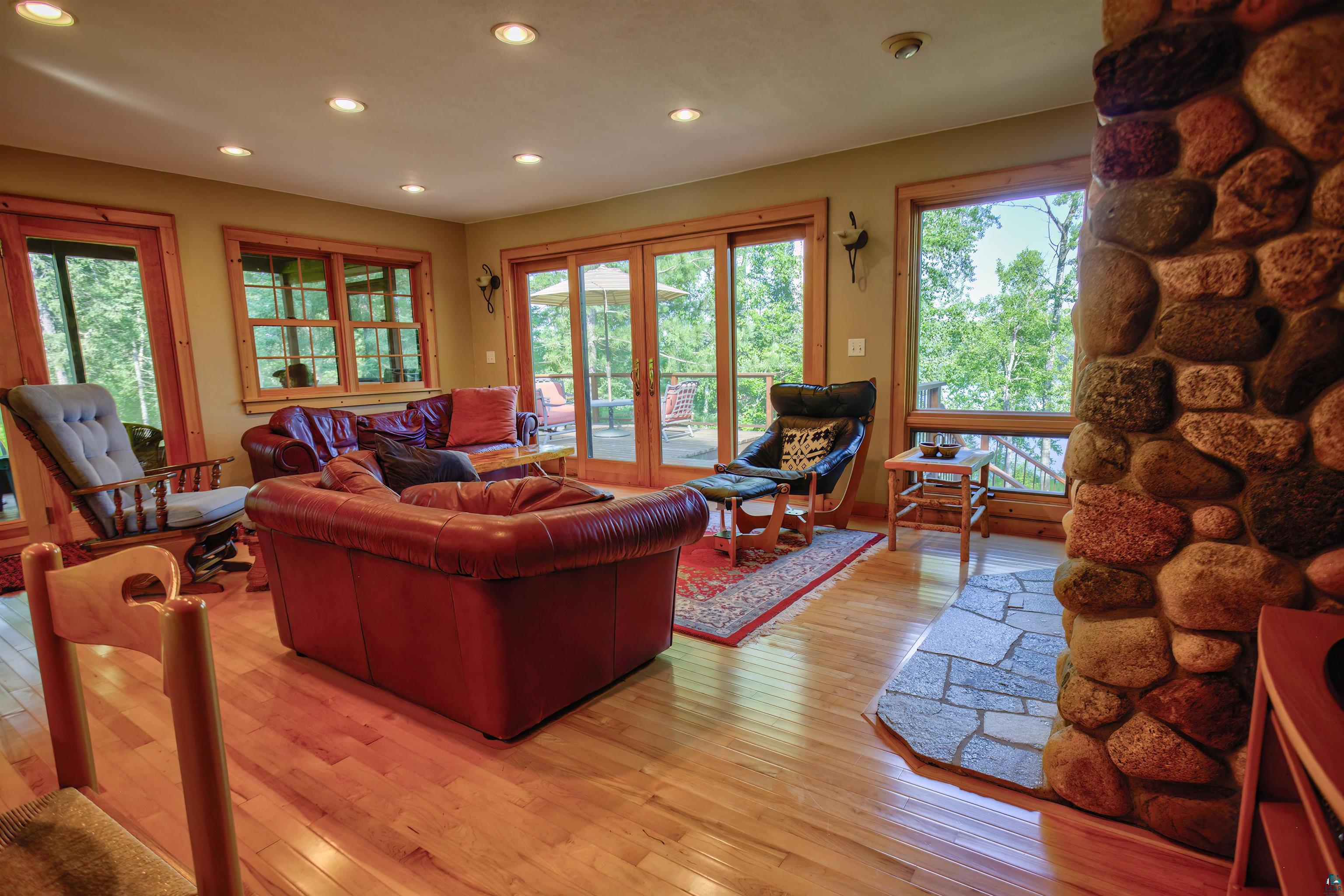 12351 Endless Waters Road Ely, MN 55731 - Photo 21 of 48 Living area with light wood-style floors, plenty of natural light, and recessed lighting