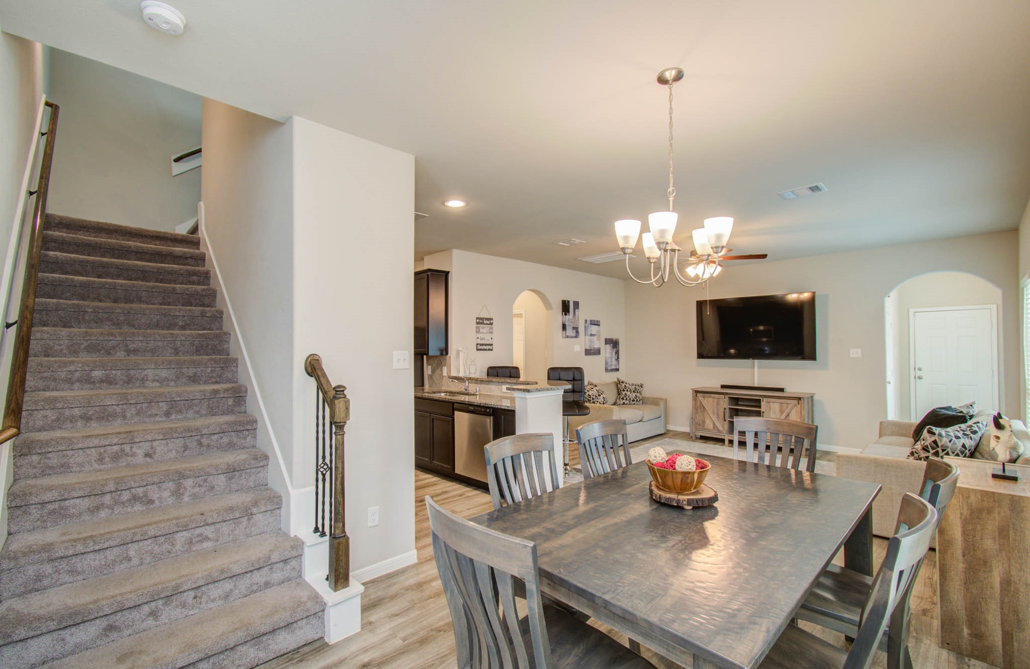 13309 Myrtle Meadows Lane Houston, TX 77048 - Photo 14 of 32 a view of a dining room with furniture and wooden floor
