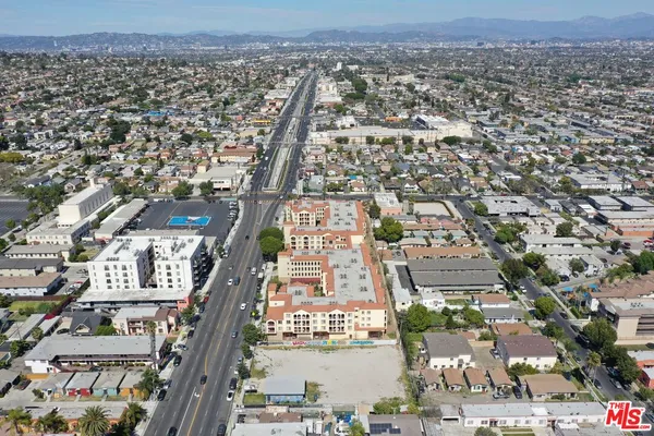 an aerial view of a city