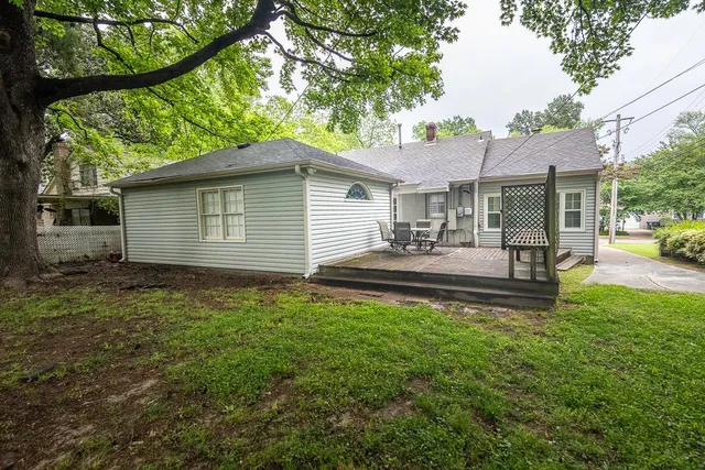 a house view with a garden space