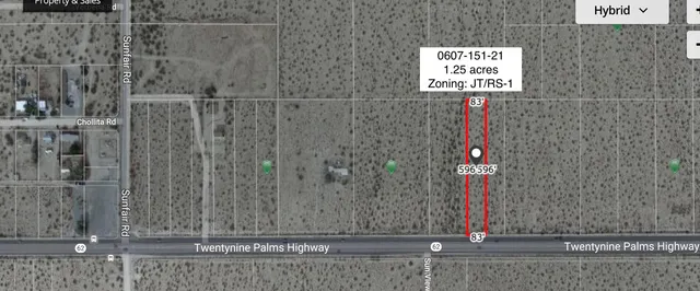 $29,000 | 1.25 Acres Highway, Joshua Tree, CA 92252