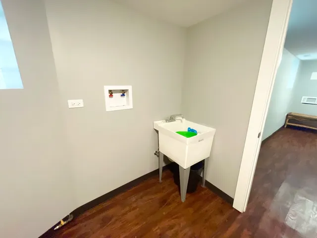 a view of kitchen with a table and chair