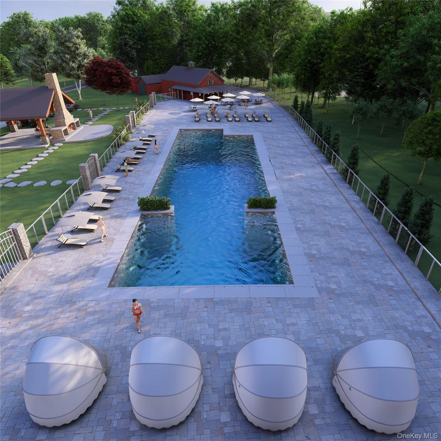 197 Wheeler Road, Unit 106 Florida, NY 10921 - Photo 46 of 48 Community pool featuring a patio and view of wooded area