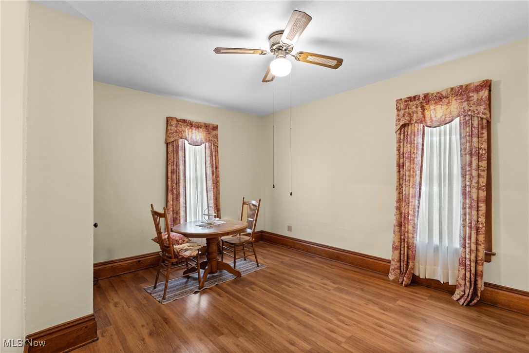 1011 Parriott Avenue Moundsville, WV 26041 - Photo 28 of 44 Dining space with wood finished floors and a ceiling fan