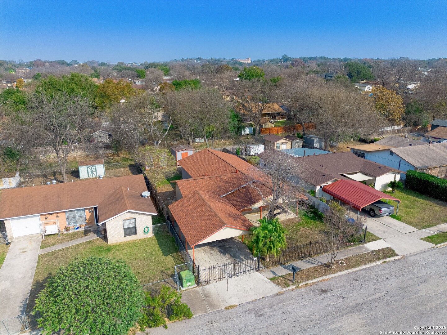 5207 Overpool Street San Antonio, TX 78228 - Photo 29 of 31 an aerial view of residential houses with outdoor space