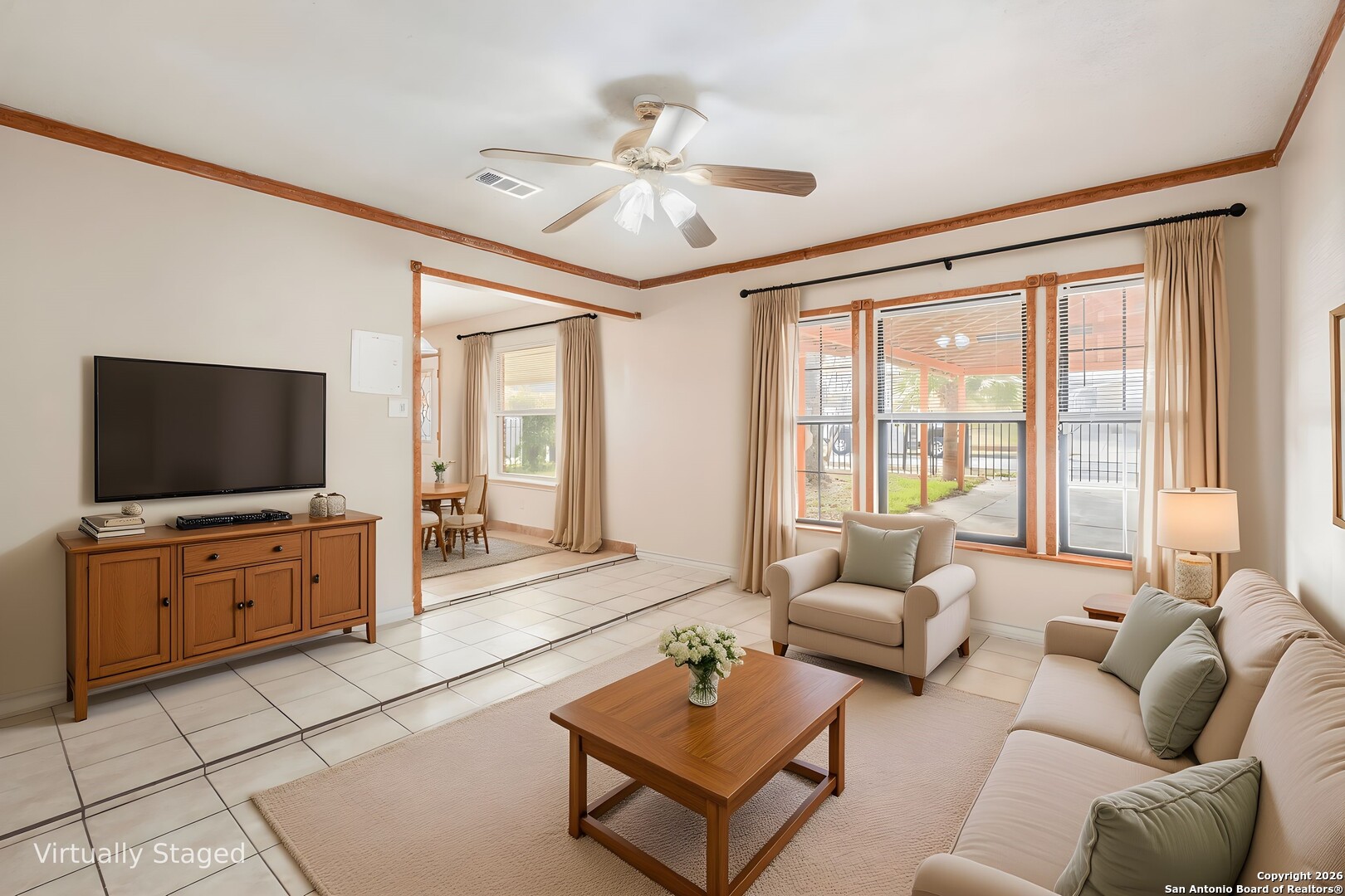 5207 Overpool Street San Antonio, TX 78228 - Photo 10 of 31 a living room with furniture and a flat screen tv
