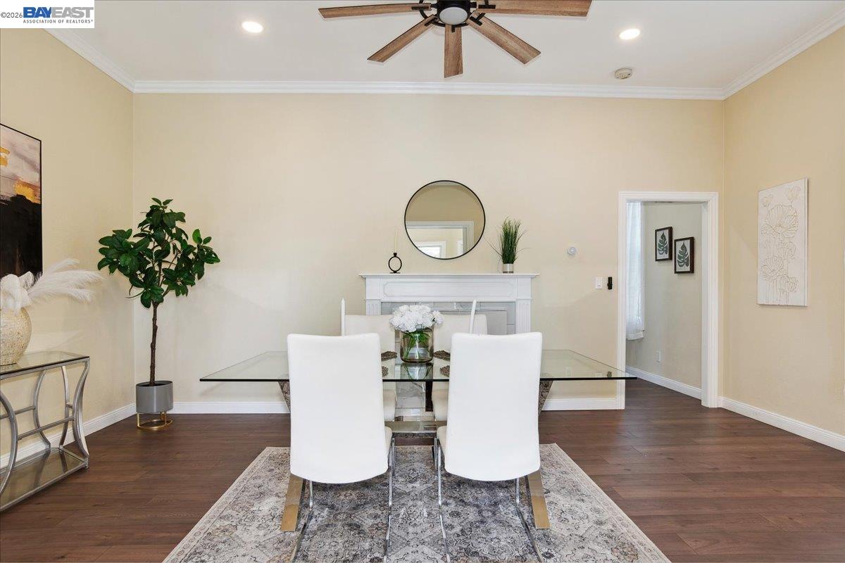 1813 Minturn Street Alameda, CA 94501 - Photo 7 of 29 a dining room with furniture potted plants and wooden floor
